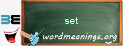 WordMeaning blackboard for set